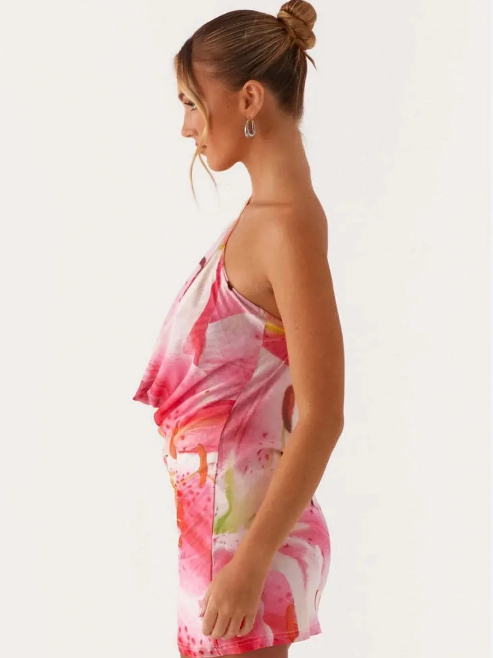 Peppermayo Pink & White Floral Mini Dress